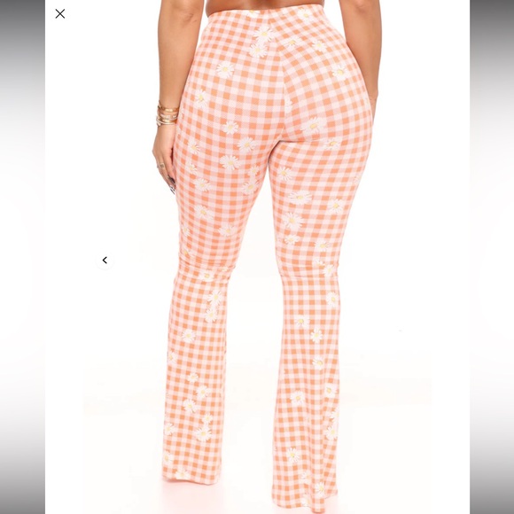 ✨💫🧡ORANGE AND WHITE HIGH WAISTED STRETCHY BELL BOTTOM FLARE LEGGINGS🧡💫✨ - Picture 3 of 11